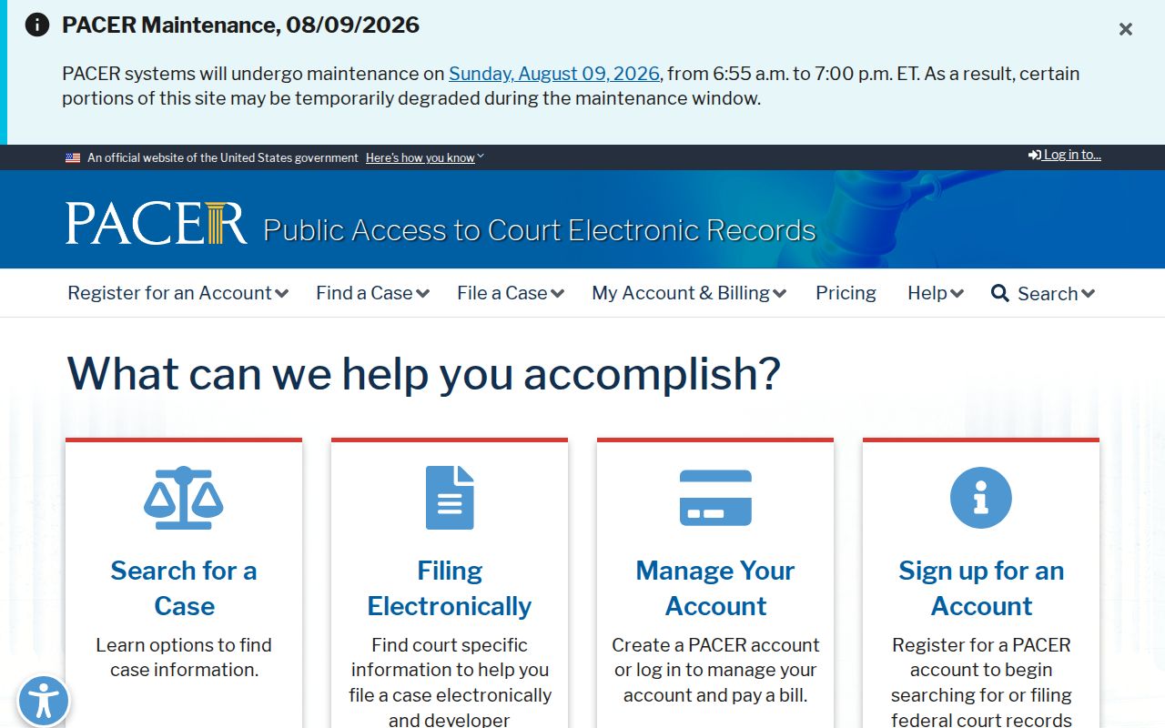 Fisher County criminal case search through the federal PACER system