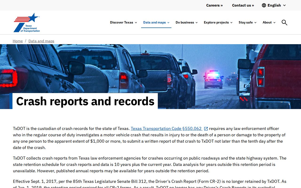 Fisher County incident and criminal record route through Texas crash reports