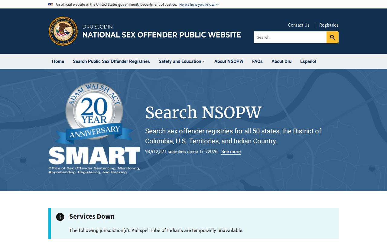 National registry search supplement for a Fisher County sex offender check